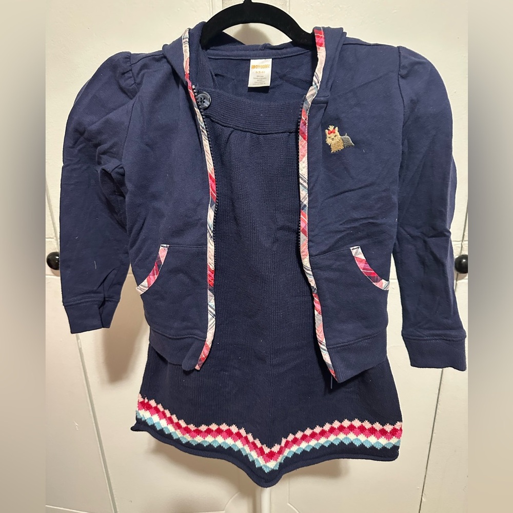 Gymboreee Size 5T Knit dress with a hoodie